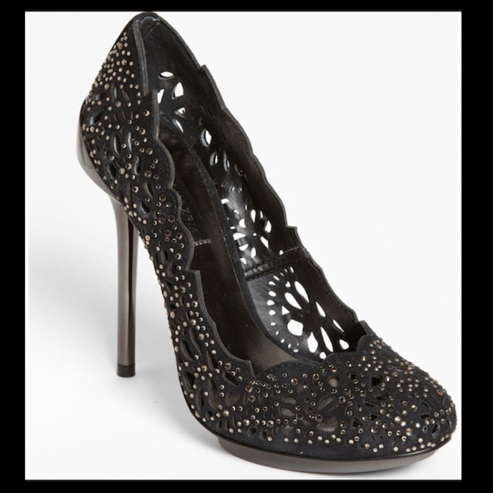 BCBGMaxAzria black suede pumps size 9 brand new